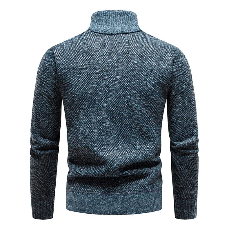 Leandro Modern Herren Pullover mit Halb-Zip