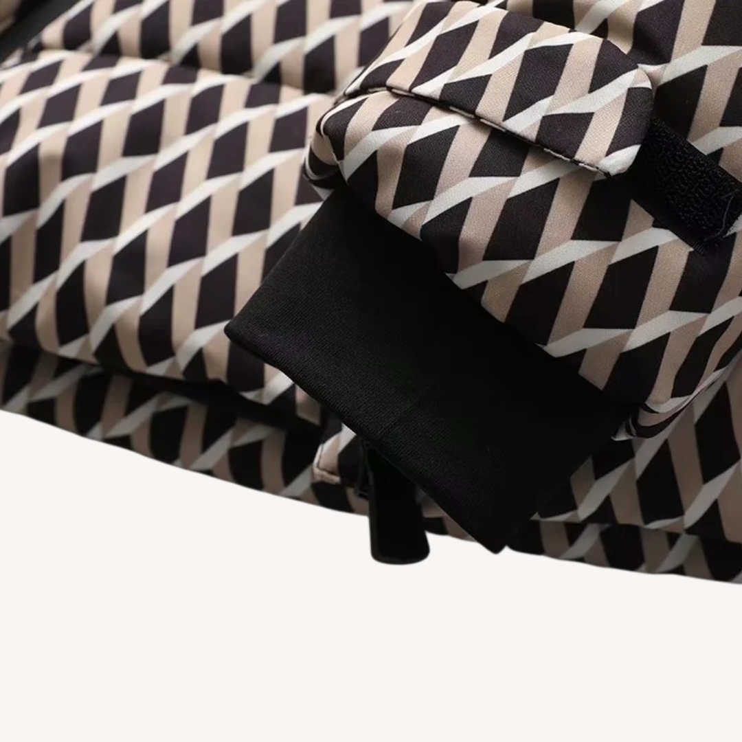 Damen Winterjacke mit Gürtel – Wasserabweisend und Kapuze, gepolstert