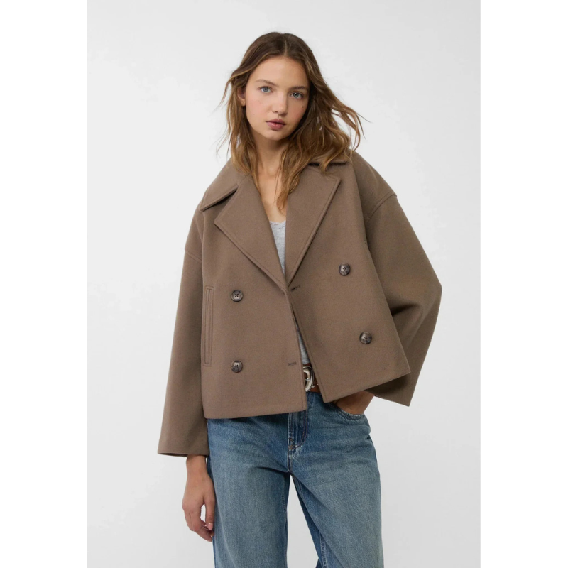 Chic & Vielseitige Damenjacke im taillierten Doppelreiher-Stil