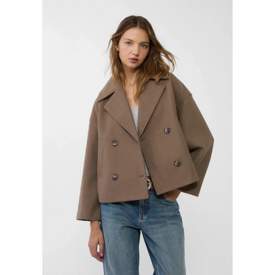 Chic & Vielseitige Damenjacke im taillierten Doppelreiher-Stil