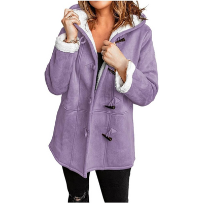 Damenjacke mit Fleece-Innenfutter und Kapuze