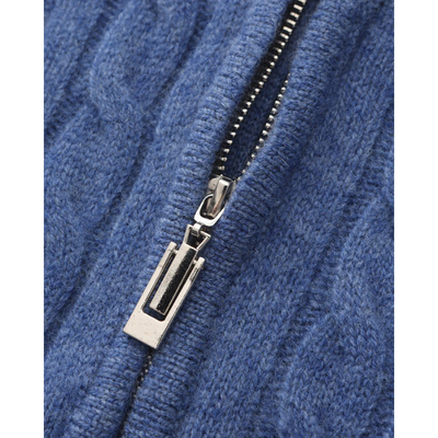 100% Kaschmir Gewebter Halbzip-Pullover