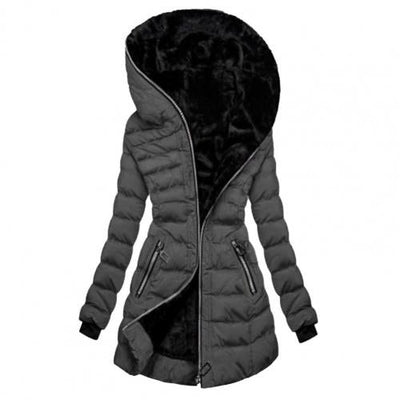 Damen Lange Winterjacke – Warm, Elegant & Mit Fleece-Futter