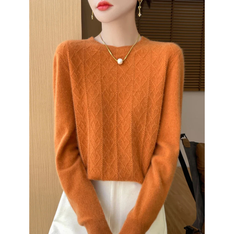 Celina Klassischer Merinowolle Pullover für Frauen