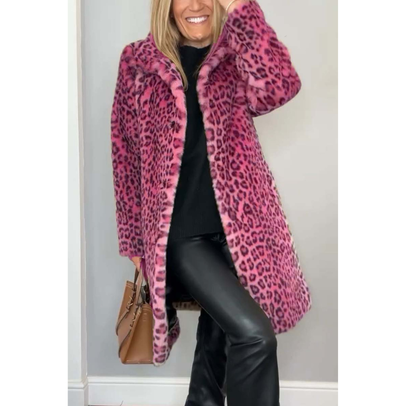 Elegante Damenjacke im Leopardenprint