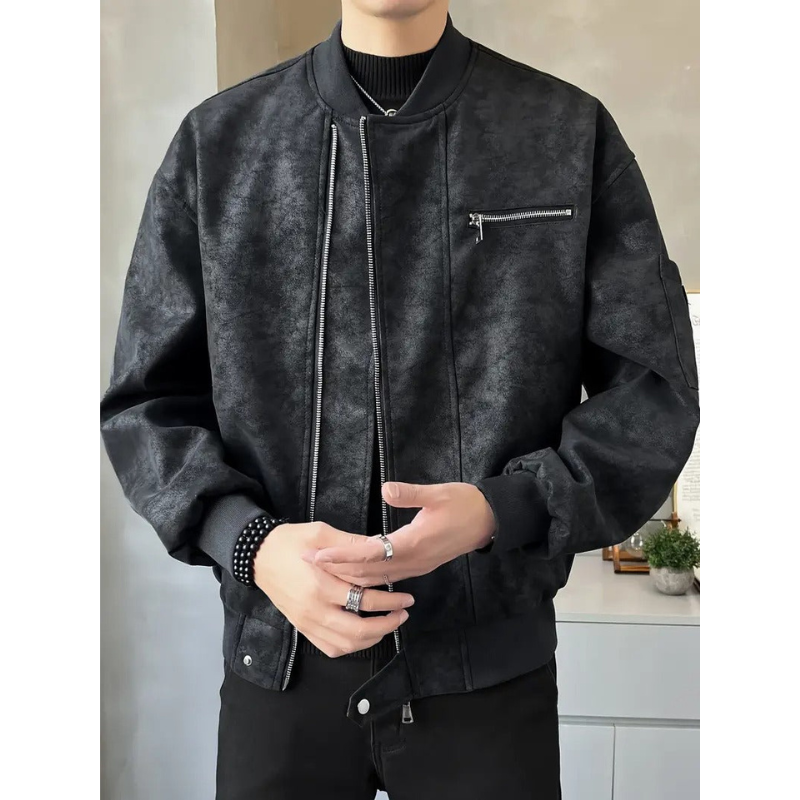 Herren Bomberjacke mit Reißverschluss und praktischen Seitentaschen