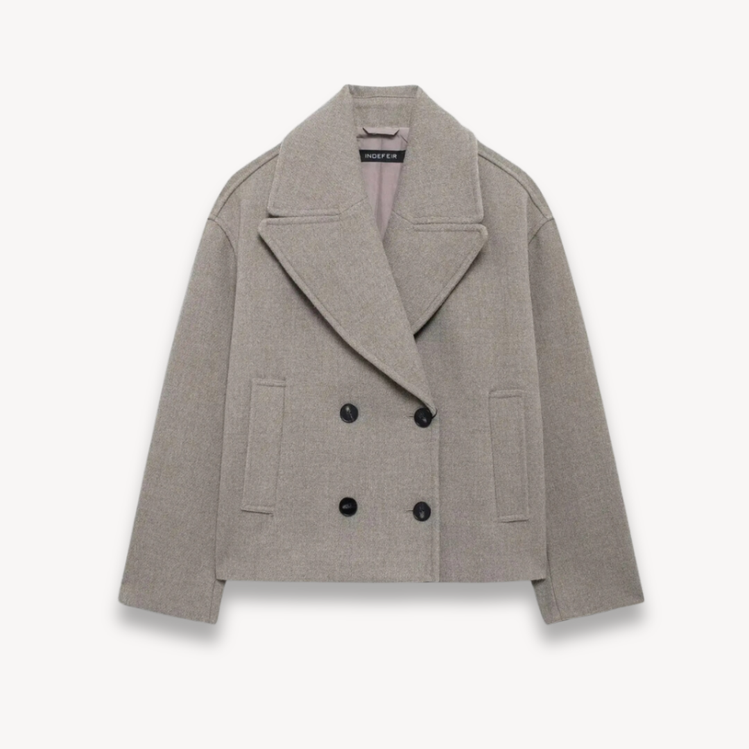 Damen Peacoat – Klassischer Wollmantel mit zeitlosem Design