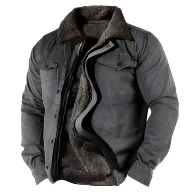 Herren Winter Militärjacke – Funktionale Taschen und nachhaltiges Design