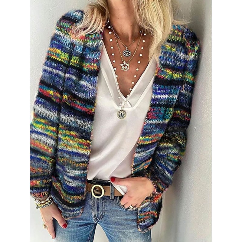 Lola Knitted Colorful Cardigan