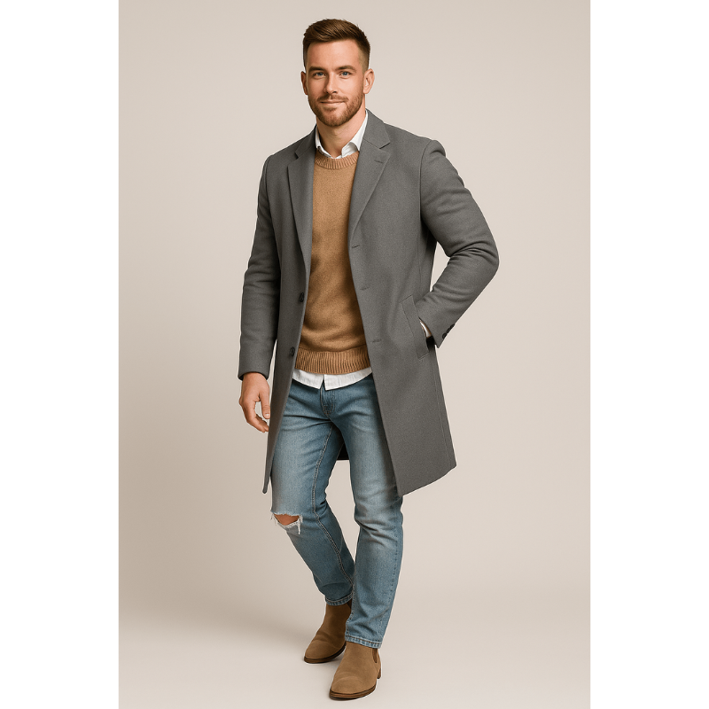 Milano Herren Trenchcoat – Taillierte Passform & Zeitlose Eleganz
