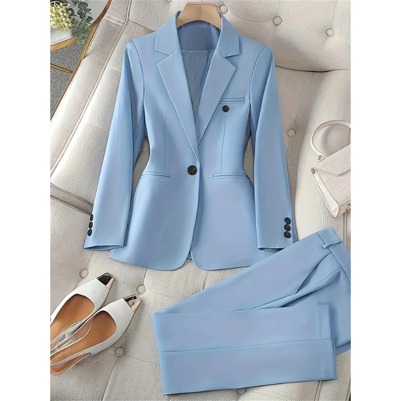 Klassisches Damen Blazer-Set mit Reverskragen