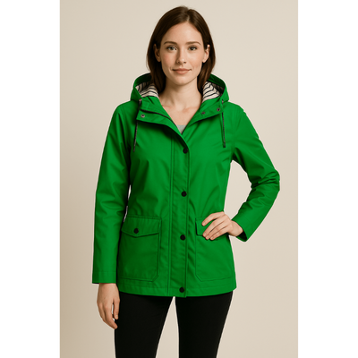 Liora Wasserabweisender Damen-Mittellangmantel mit Verstellbarer Kapuze