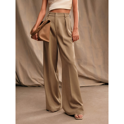 Hochtaillierte Damenhose mit Eleganter Gerader Silhouette