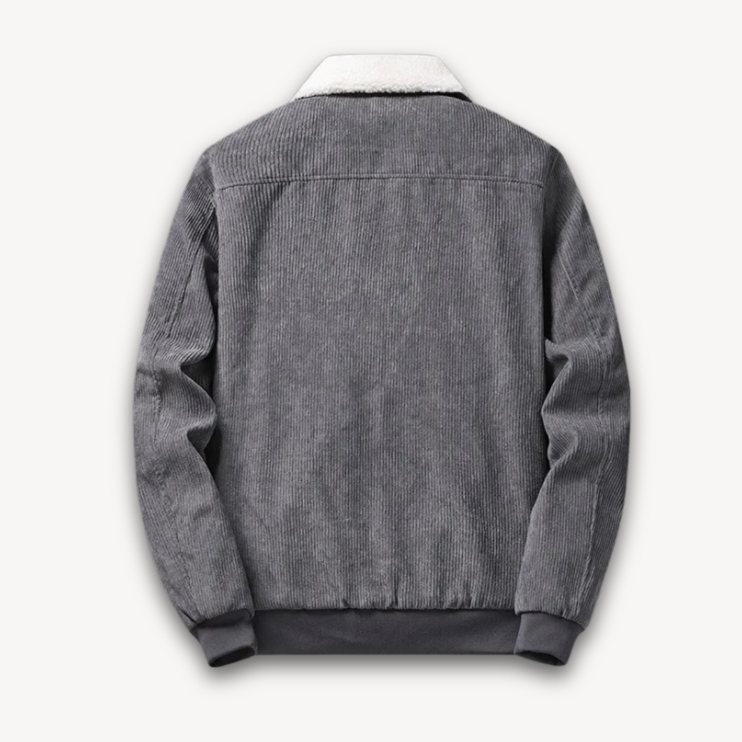 Herren Cordjacke mit Sherpa-Futter – Gemütliche Winterjacke