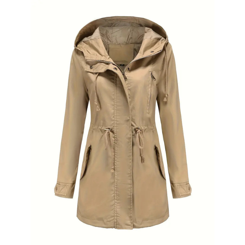 Damen Wasserfester Trenchcoat mit Kapuze – Satino Allwetter
