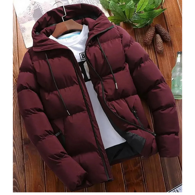 Nordelle Herren Casual Pufferjacke mit Kapuze für den Winter