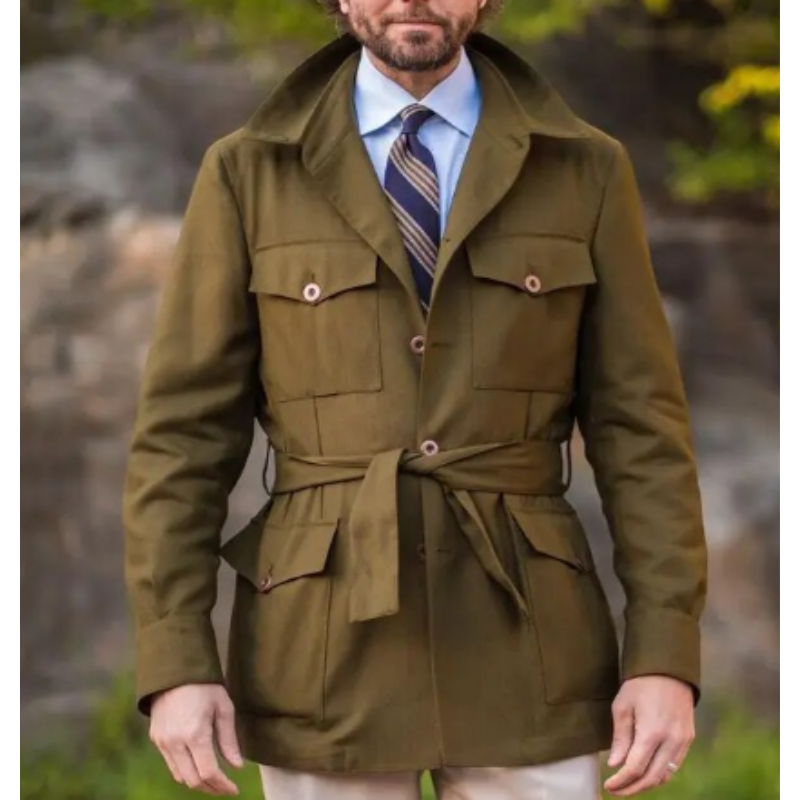 Kurzer Trenchcoat – Klassische Herrenjacke für die Herbst- und Wintersaison