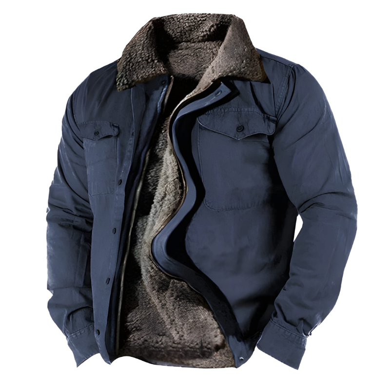 Herren Winter Militärjacke – Funktionale Taschen und nachhaltiges Design