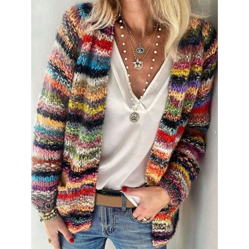 Lola Knitted Colorful Cardigan