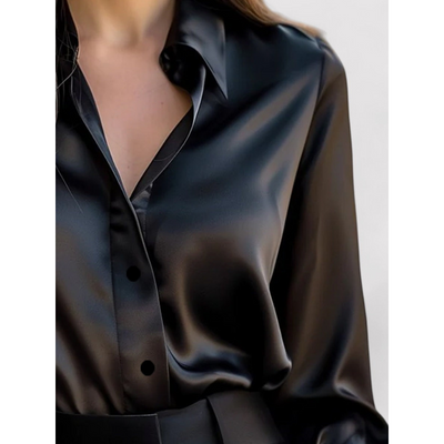 Verona Elegante Satinbluse für Damen mit langen Ärmeln