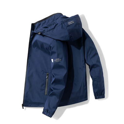 Herren Sportjacke mit Kapuze – Winddicht und Funktional