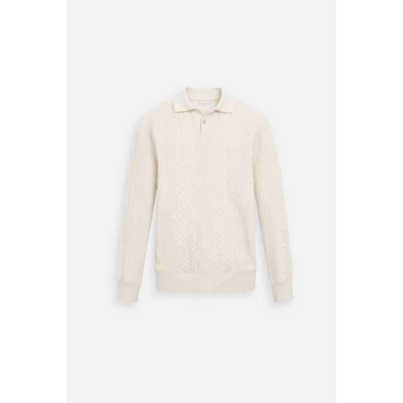 Louis Retro Pullover – Einfarbiger, Langärmliger Stil