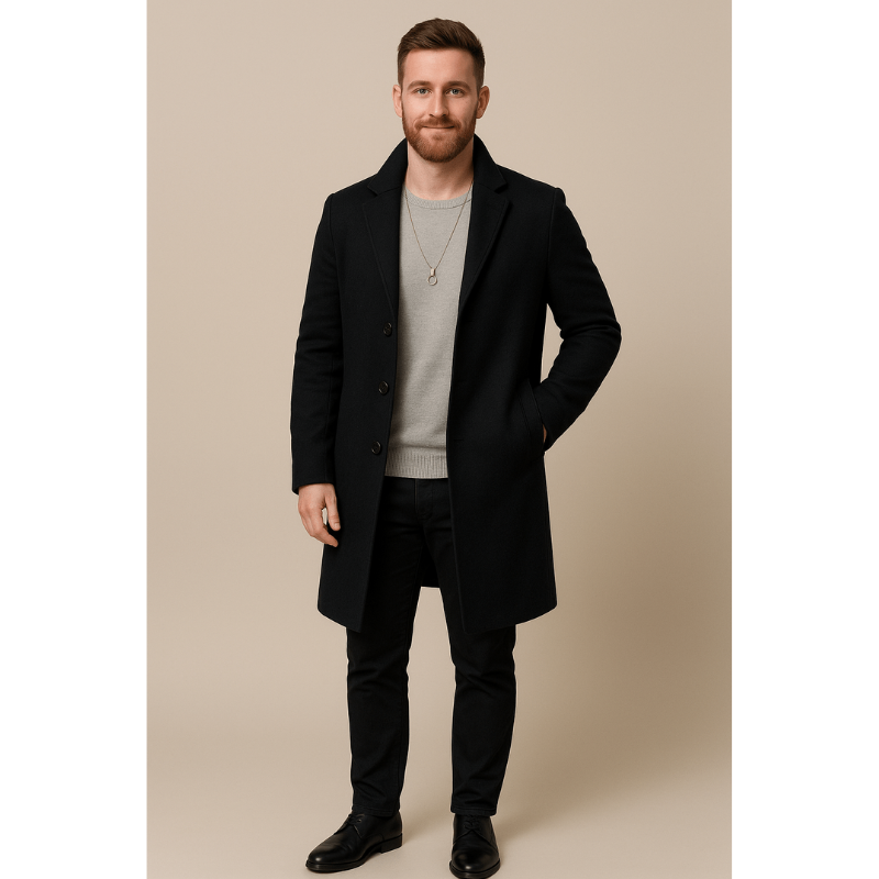 Milano Herren Trenchcoat – Taillierte Passform & Zeitlose Eleganz