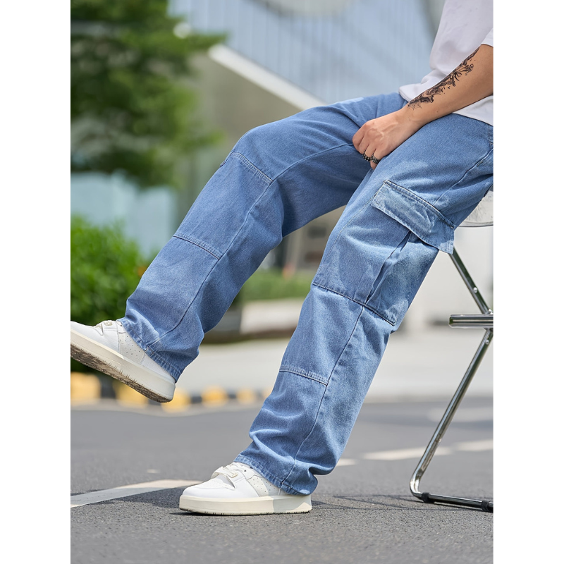 Herren Cargo Jeans – Bequeme Passform mit zahlreichen Taschen