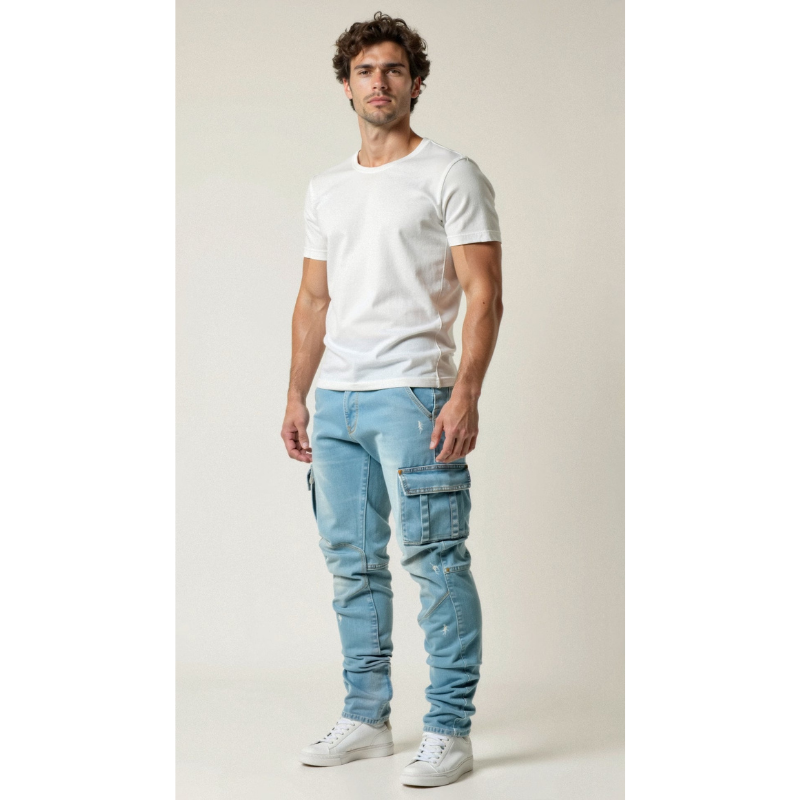 Cezar Cargo Jeans – Klassische Stretch-Denim mit praktischem Herrenstil