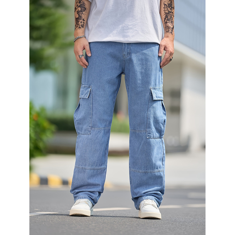 Herren Cargo Jeans – Bequeme Passform mit zahlreichen Taschen