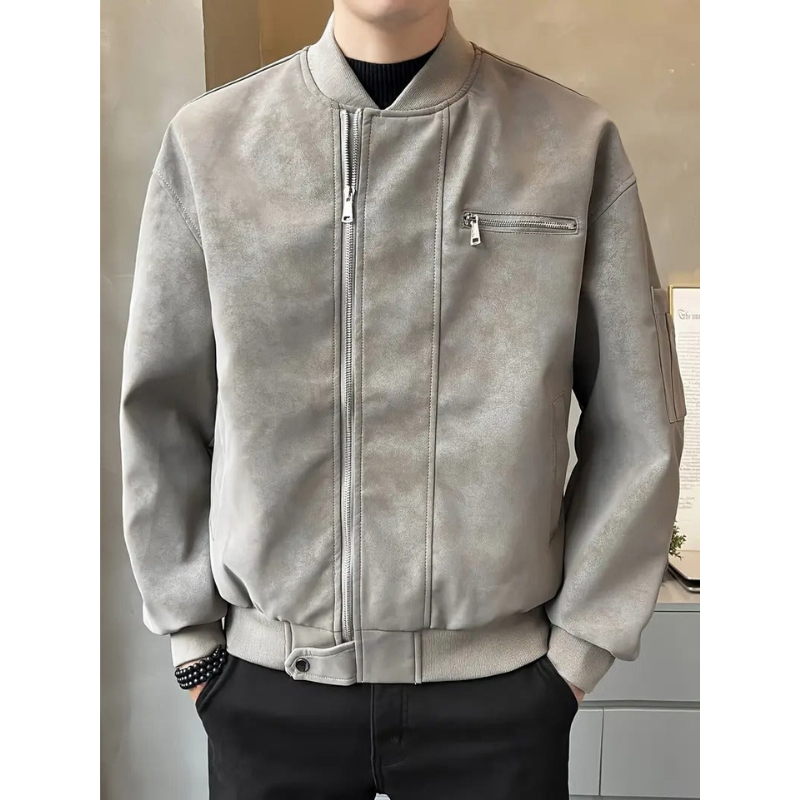 Herren Bomberjacke mit Reißverschluss und praktischen Seitentaschen