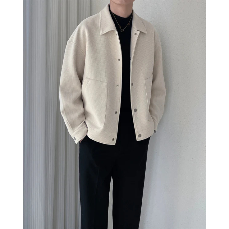 Klassisches Waffelstruktur-Overshirt