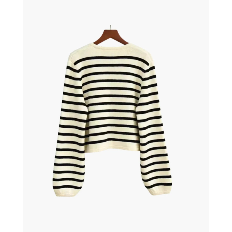 Exklusive Gestreifte Wollweste