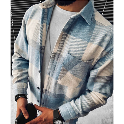 Remus Herren Karierte Freizeitjacke