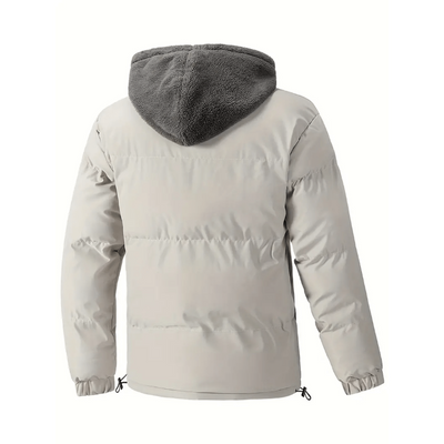 Herren Winterjacke mit Fleecekapuze – Warm und Wasserabweisend