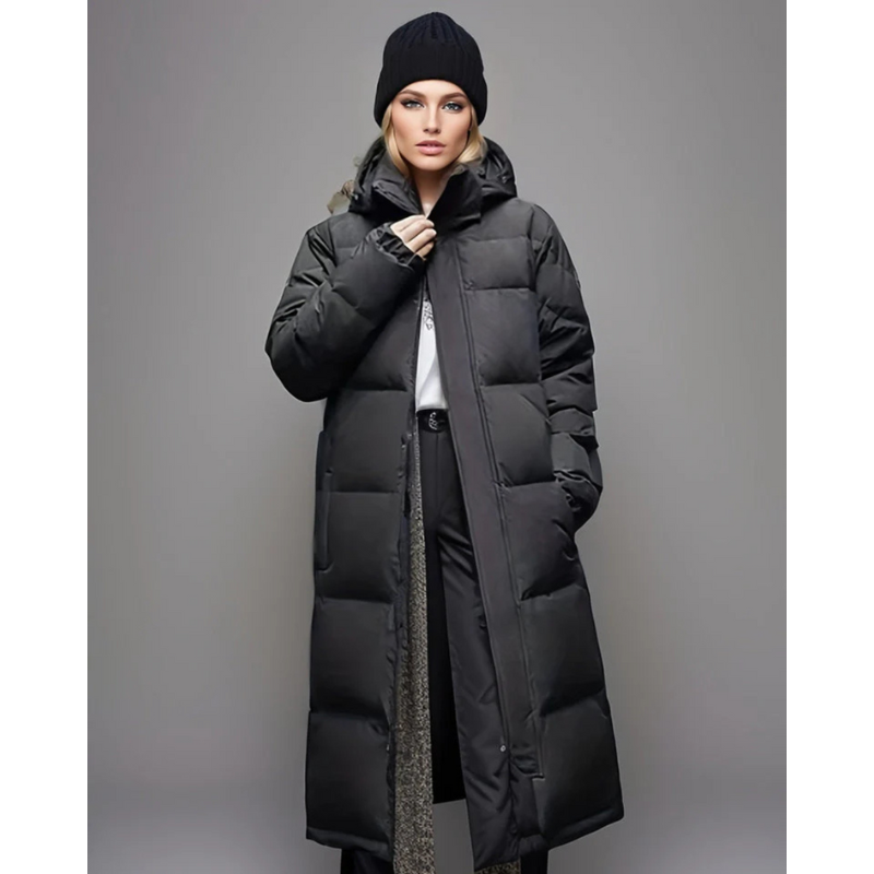 Langer Damen Pufferparkajacke