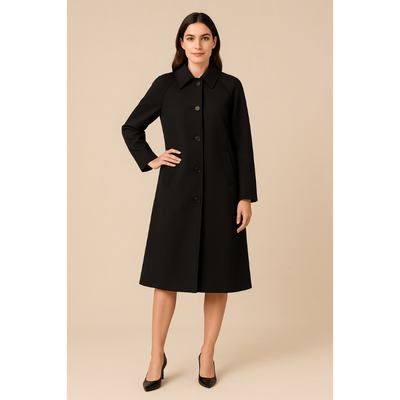 Serena Lange Trenchcoat – Damenjacke mit kariertem Innenfutter
