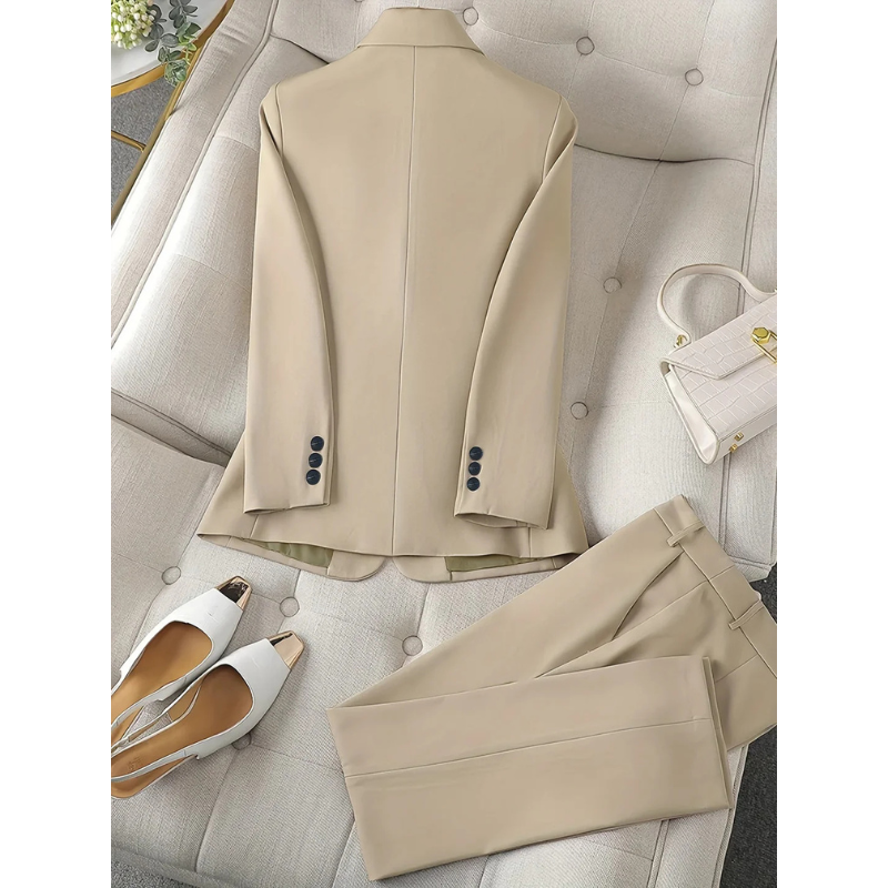 Klassisches Damen Blazer-Set mit Reverskragen