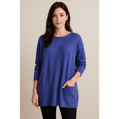 Mira Oversized Baumwoll-Tunika – Bequemes Damenoberteil mit luftigem Schnitt