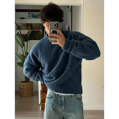 Herrenpullover – Klassischer Rundhals-Sweater im zeitlosen Design