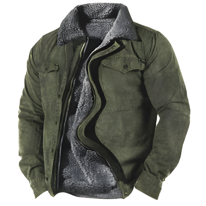 Herren Winter Militärjacke – Funktionale Taschen und nachhaltiges Design