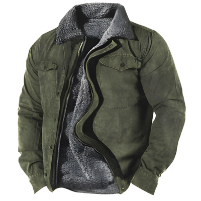 Herren Winter Militärjacke – Funktionale Taschen und nachhaltiges Design