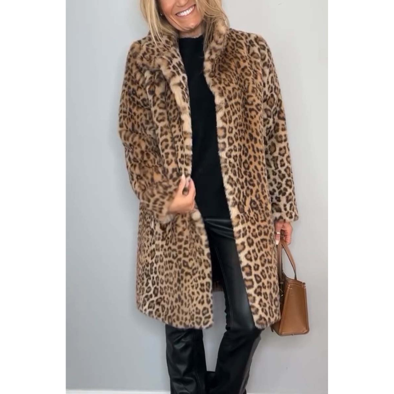 Elegante Damenjacke im Leopardenprint