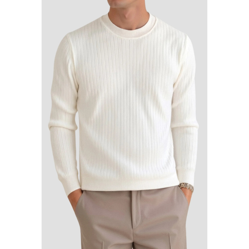 Liam Ribbels Strickpullover mit langen Ärmeln