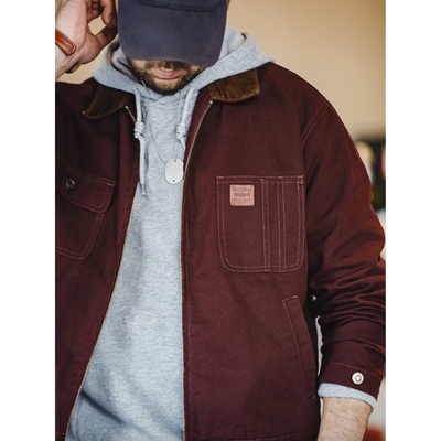 Herren Utility-Jacke mit Frontreißverschluss und zahlreichen Taschen