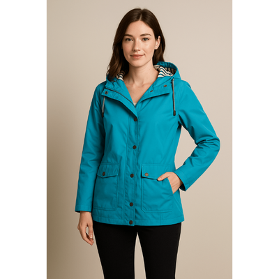 Liora Wasserabweisender Damen-Mittellangmantel mit Verstellbarer Kapuze