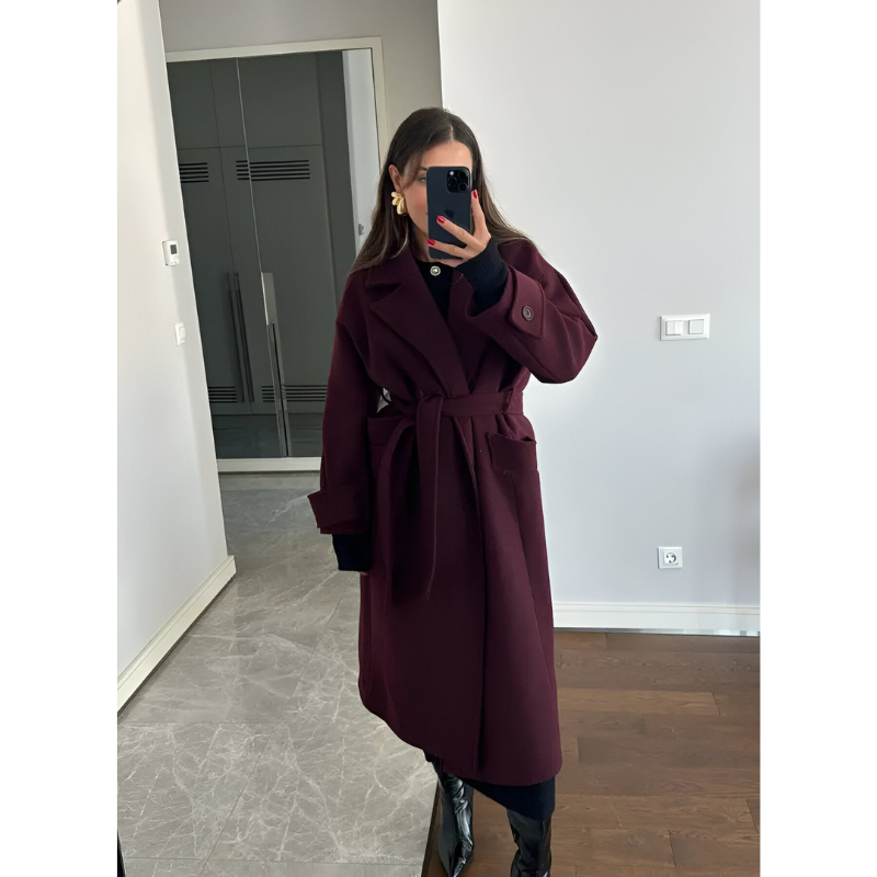 Marion – Winter-Trenchcoat für Damen mit Gürtel