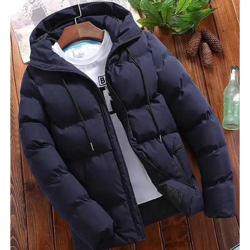 Nordelle Herren Casual Pufferjacke mit Kapuze für den Winter