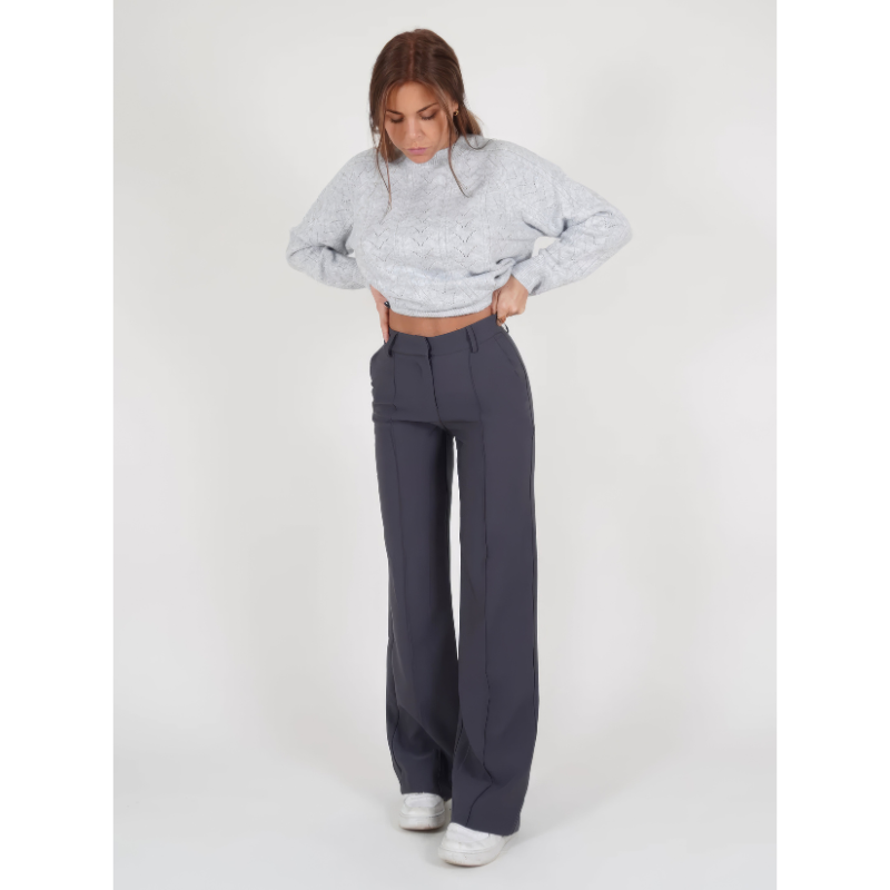 Beatrix Weite Damenhose mit Hohem Taillenbund