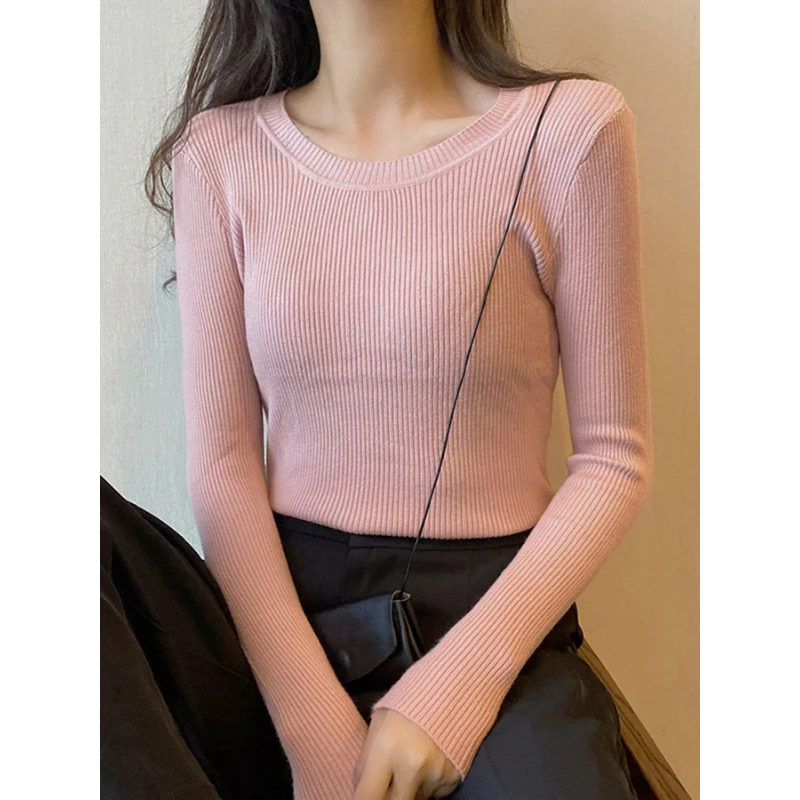 Elora Elegante Damenpullover mit Rundhalsausschnitt